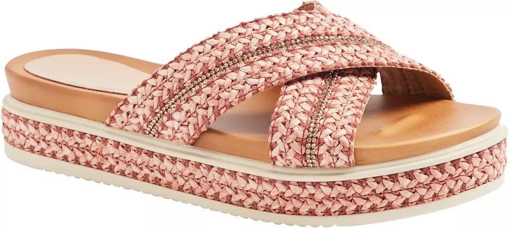 Red Knit Detail Sandals, , large image number 0