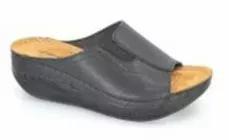 Black Comfort Slippers, , large image number 0