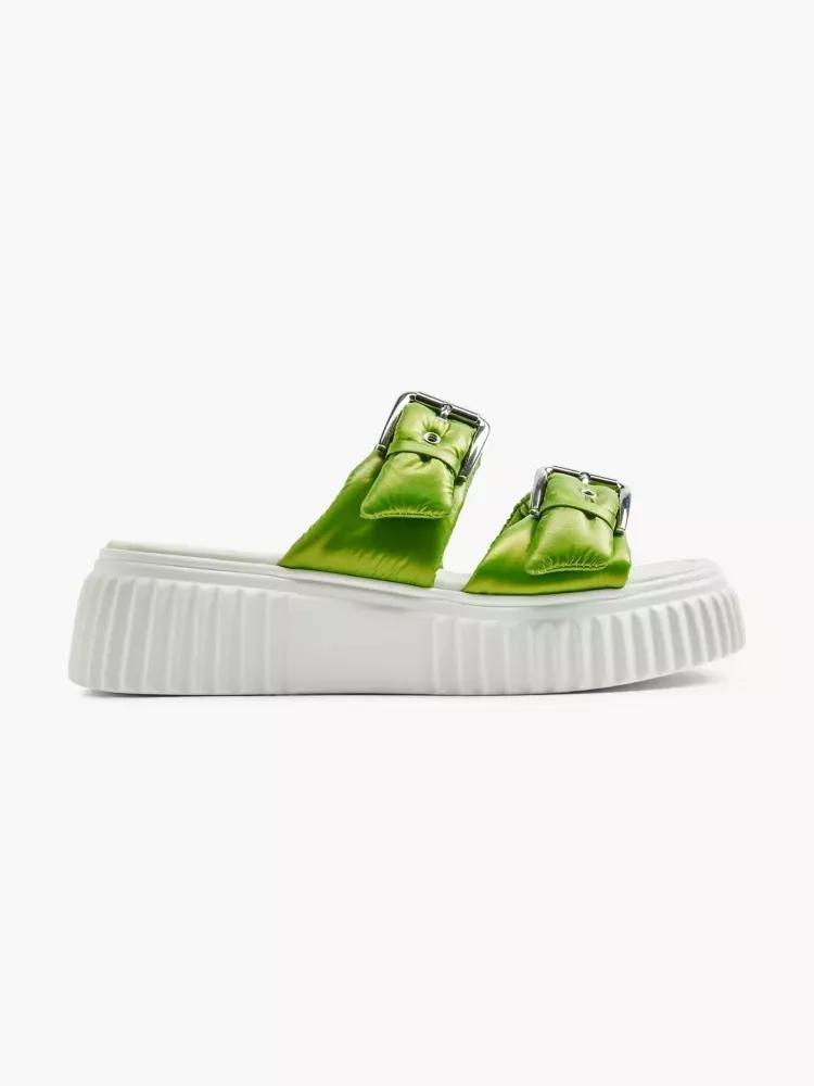 White High Heel Slide Sandals, , large image number 0