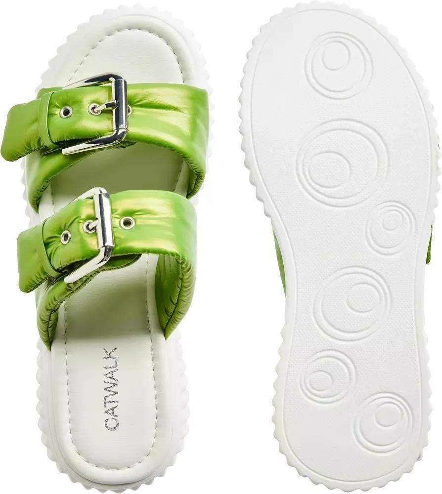 White High Heel Slide Sandals, , large image number 4