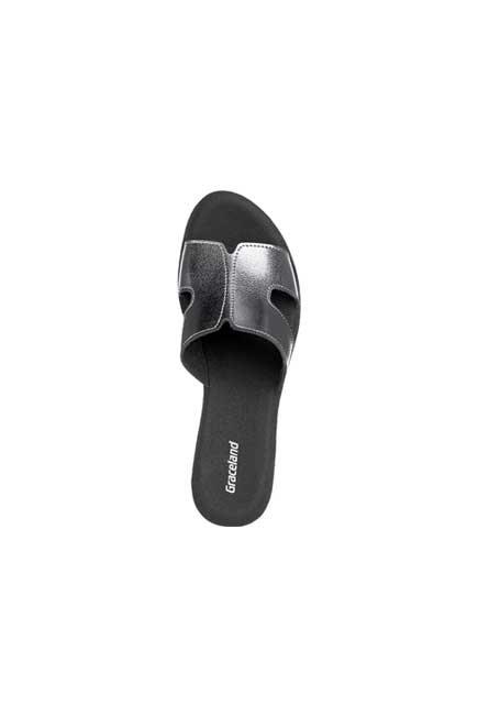 Black And Silver Slipper With Heel, Women, , large image number 1