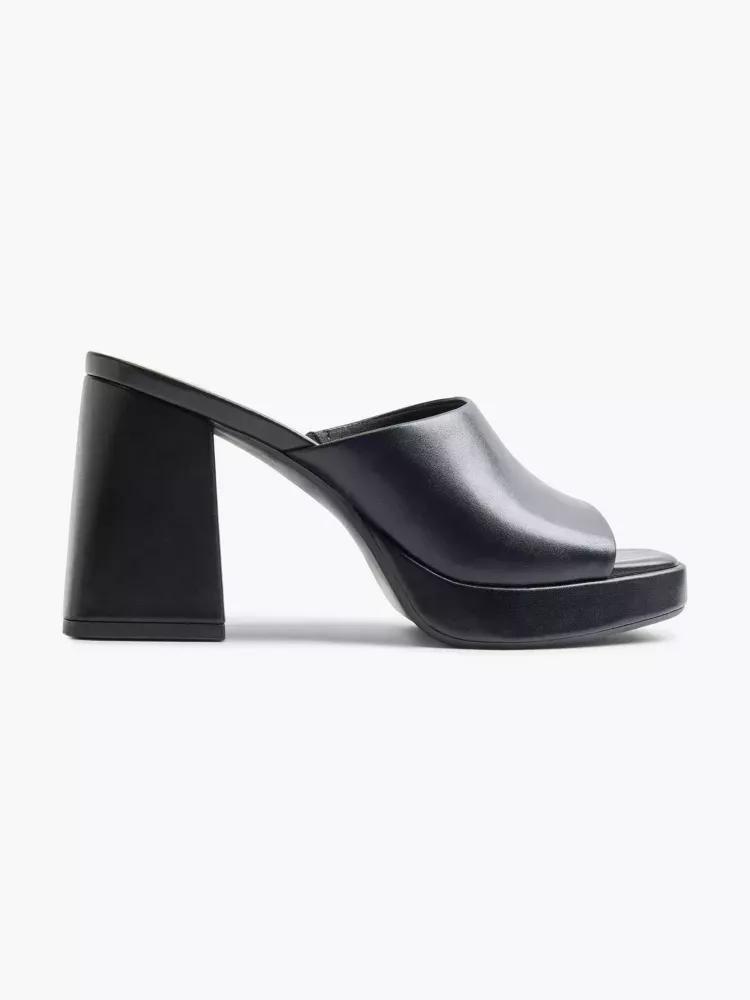 Black Casual Slip On Heels, , large image number 0