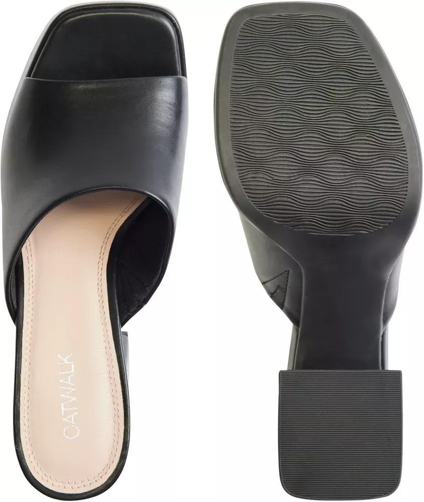 Black Casual Slip On Heels, , large image number 4
