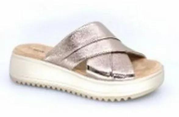 Silver Crisscross Platform Slides, , large image number 0