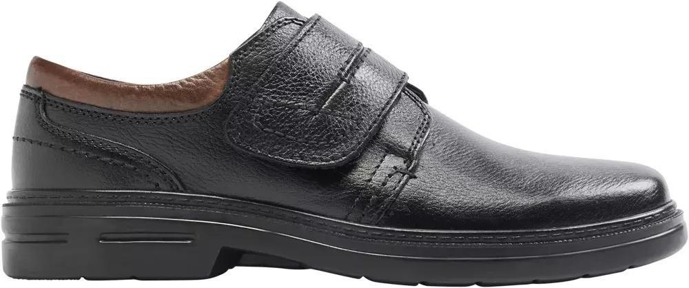 Black Leather Slip On Shoes, , large image number 2