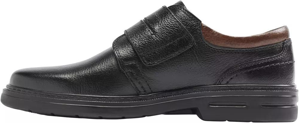 Black Leather Slip On Shoes, , large image number 3
