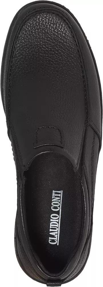 Black Leather Slip On Formal Shoes, , large image number 1
