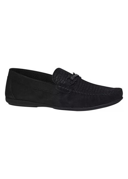 Claudio Conti - Black Leather Slip On Loafers