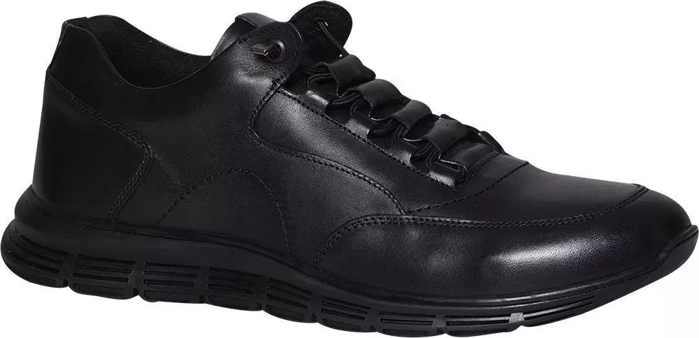 Black Formal Leather Slip On Shoes, , large image number 0
