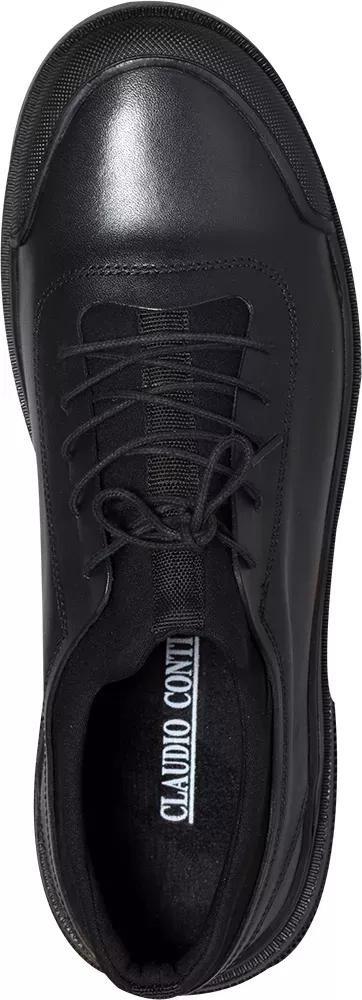 Black Leather Slip On Shoes, , large image number 1