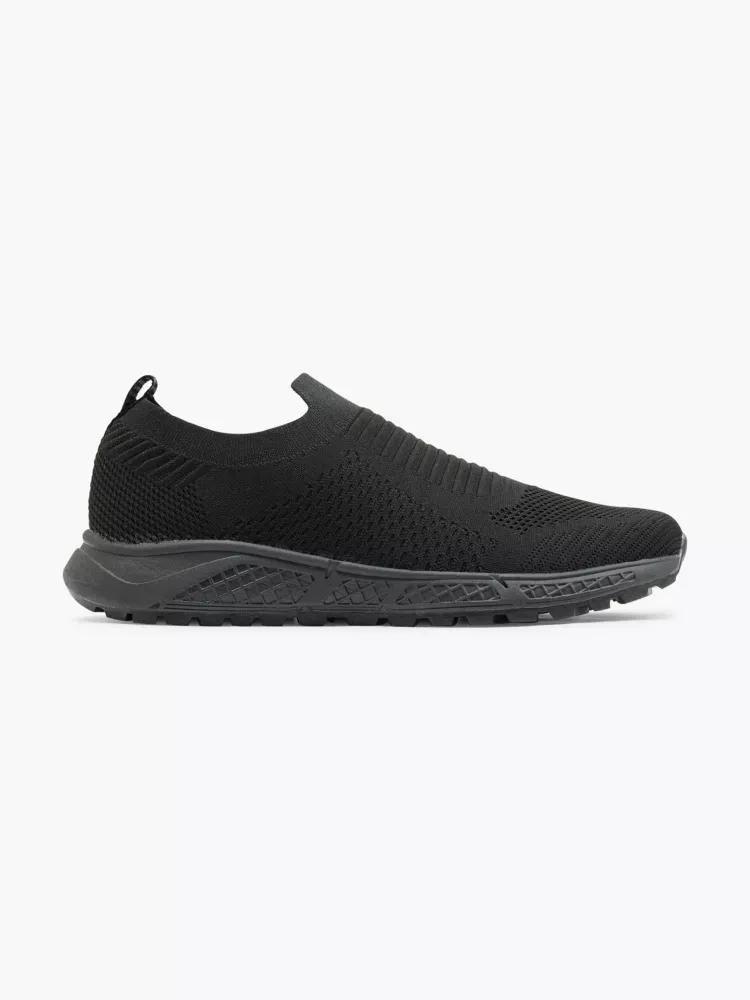 Black Casual Slip-On Sneakers, , medium