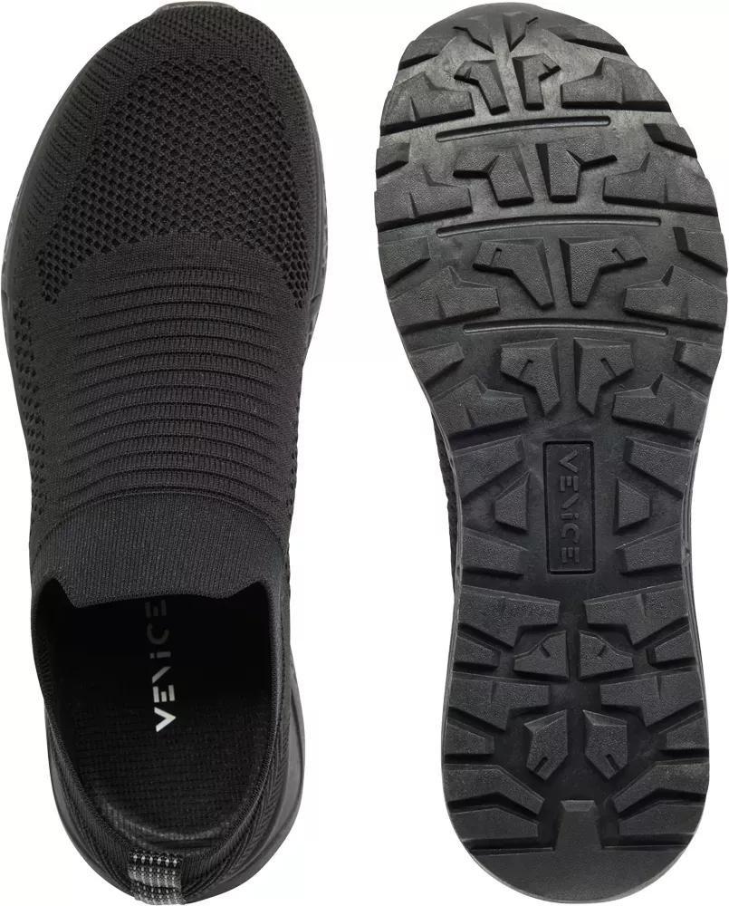Black Casual Slip-On Sneakers, , large image number 4