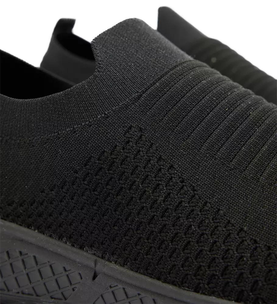 Black Casual Slip-On Sneakers, , large image number 6