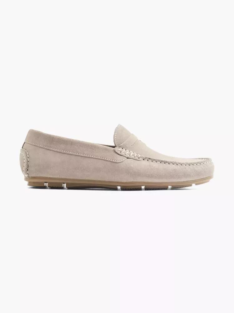 Beige Gommino Suede Loafers, , large image number 0