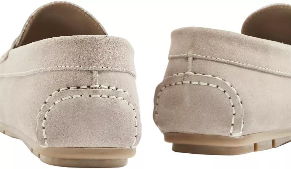 Beige Gommino Suede Loafers, , large image number 5