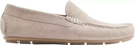 Beige Gommino Suede Loafers