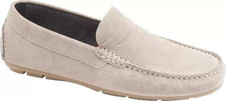 AM SHOE - Beige Gommino Suede Loafers
