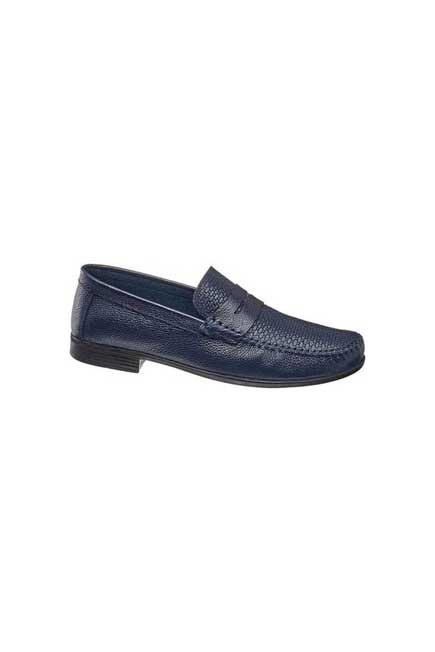 Blue Leather Formal Shoes, Men, , large image number 0