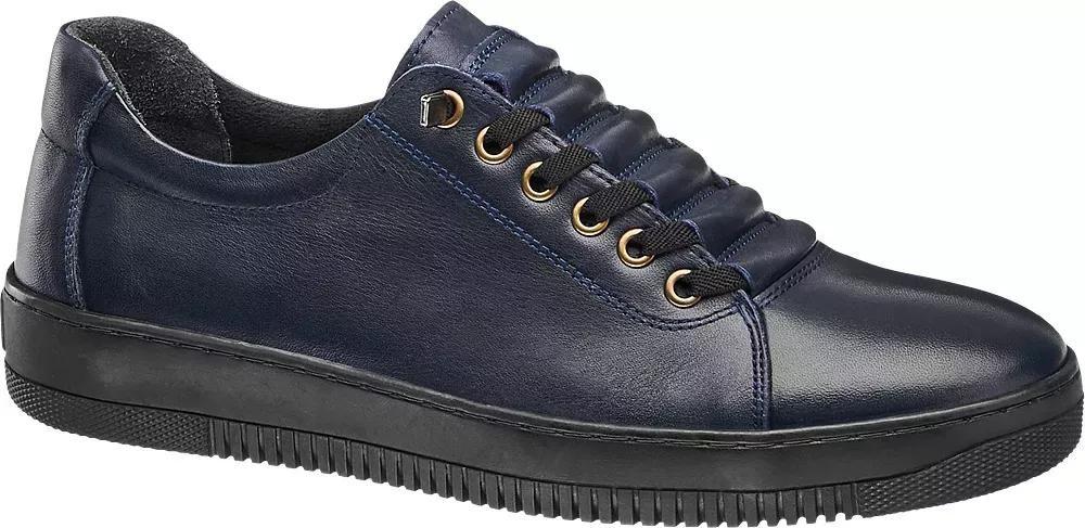 Blue Leather Casual Shoes, Men, , large image number 0