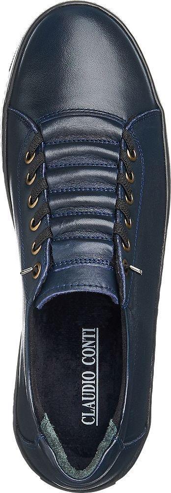 Blue Leather Casual Shoes, Men, , large image number 1