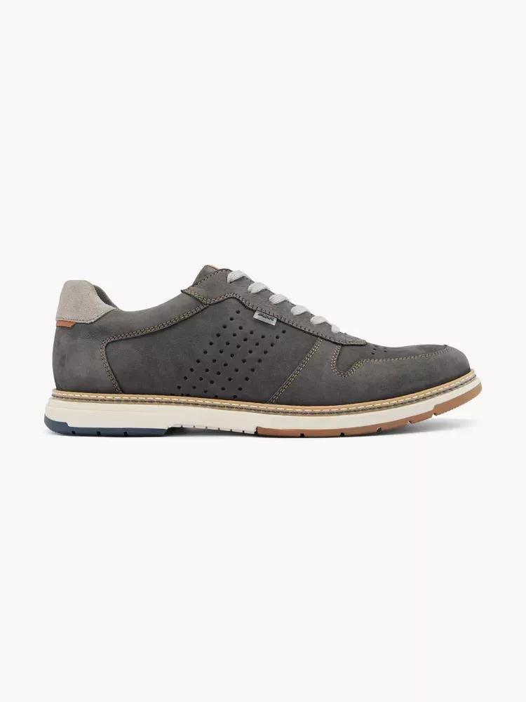Grey Flat Laced Shoes, , large image number 0