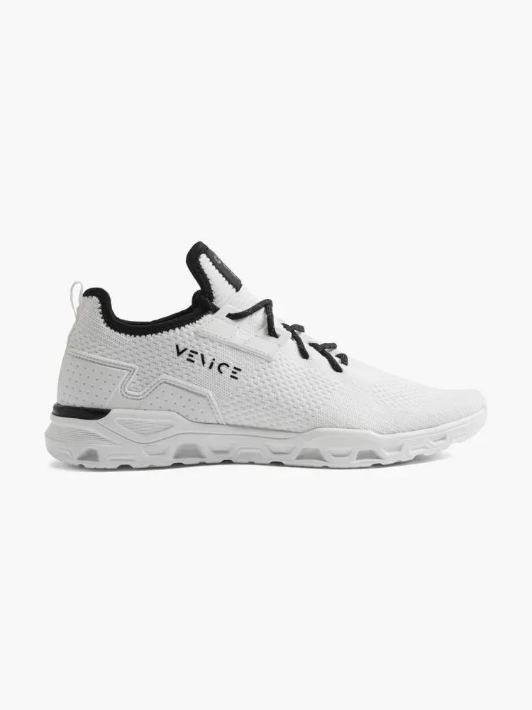 White Lace-Ups Walking Sneakers, , large image number 0