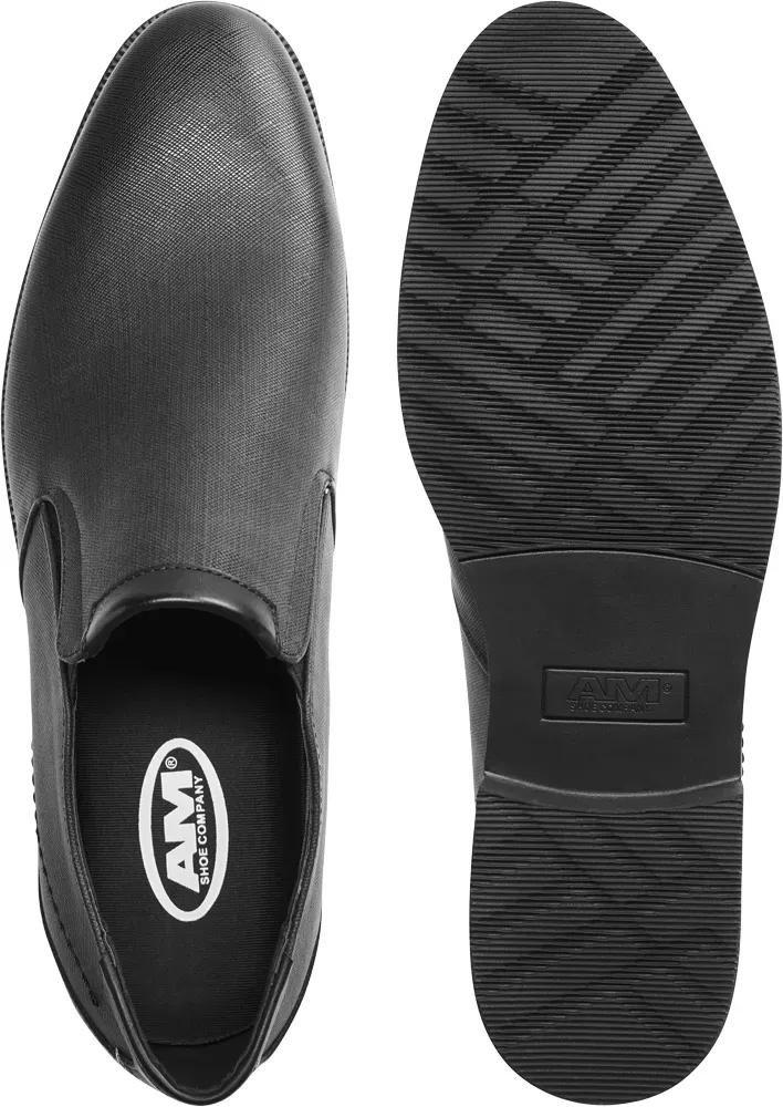 Black Formal Walking Slip-Ons Shoes, , large image number 4