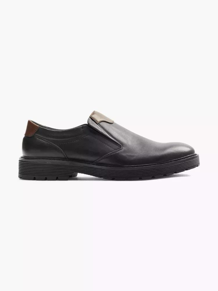 Black Formal Slip-Ons Loafers, , large image number 0