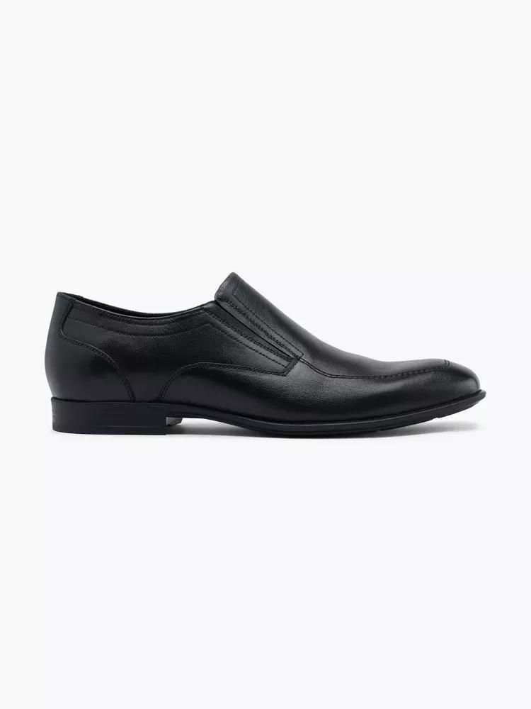 Black Lace-Less Formal Shoes, , large image number 0