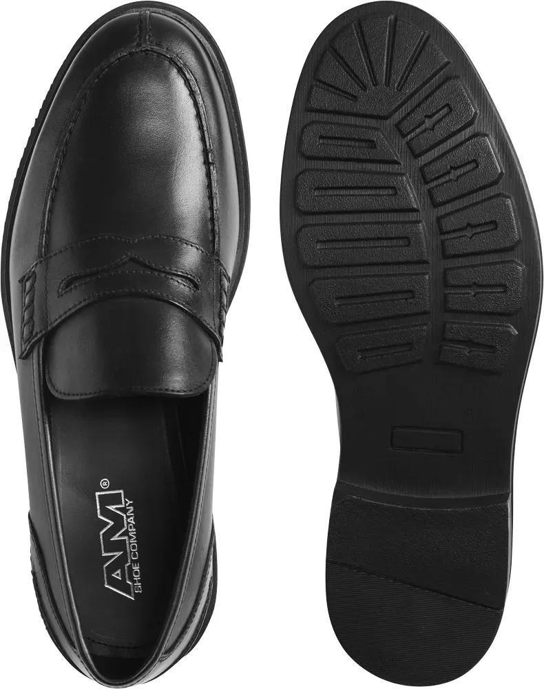 Black Formal Slip-Ons Shoes, , large image number 4