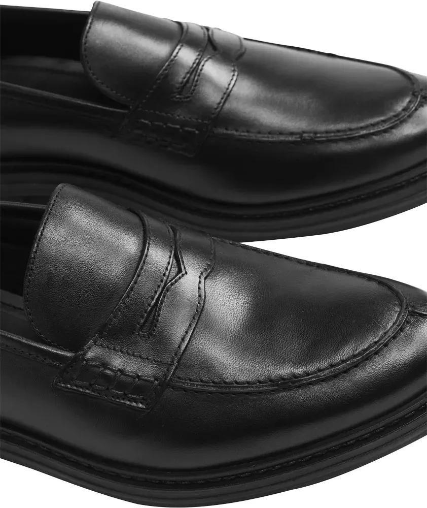 Black Formal Slip-Ons Shoes, , large image number 6
