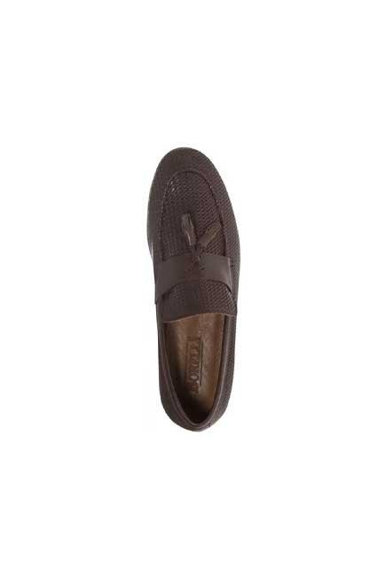 Brown Leather Shoes With Front Tassels, Men, , large image number 1