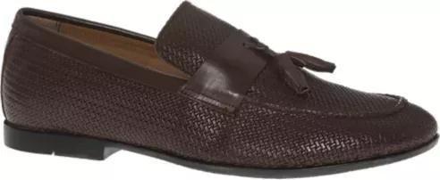Brown Leather Shoes With Front Tassels, Men, , large image number 2