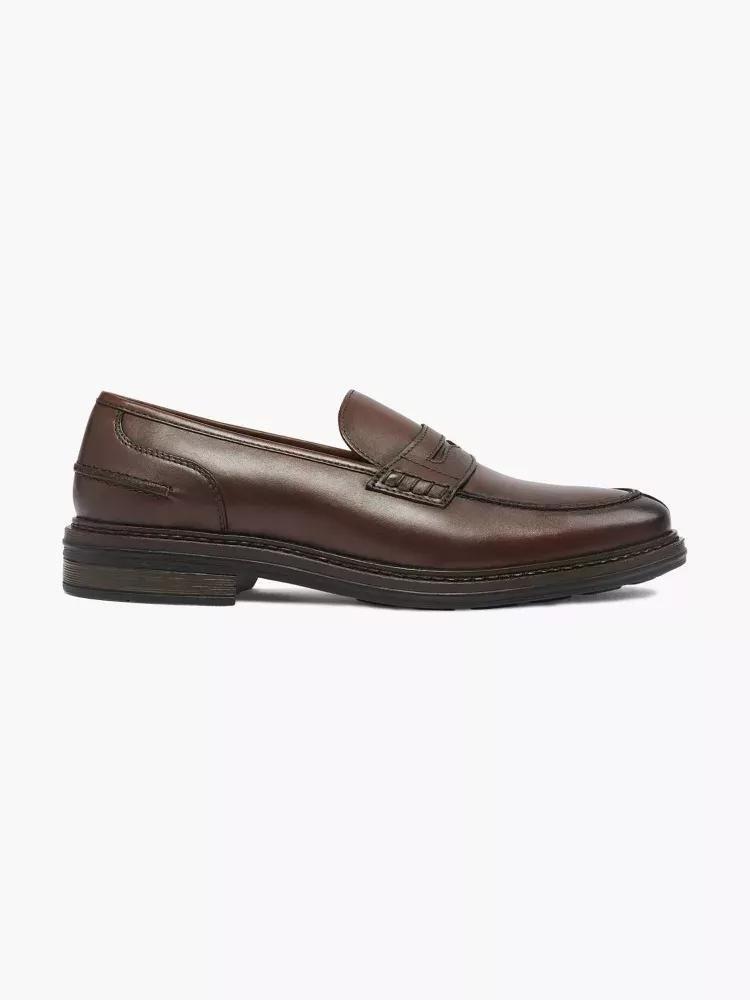 Cognac Formal Slip-Ons Shoes, , large image number 0