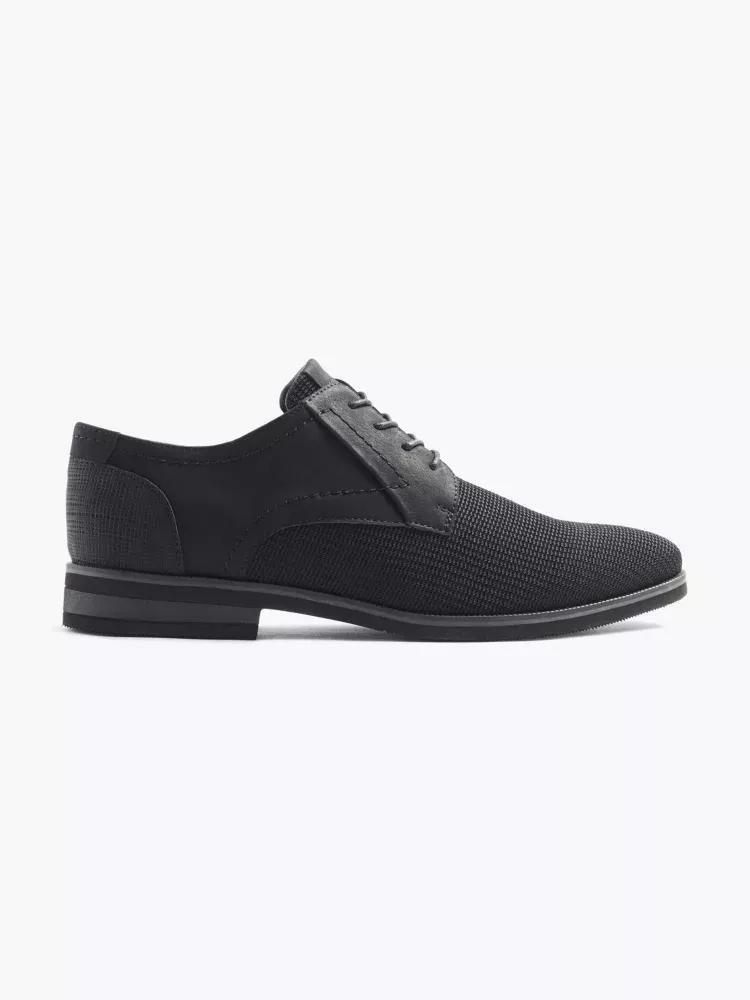 Black Elegant Lace-Up Shoes, , large image number 0