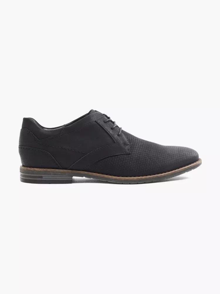 Black Elegant Lace-Up Shoes, , large image number 0