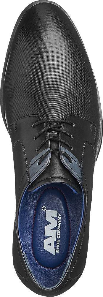 Black Leather Business Lace-Ups Shoes, , large image number 1