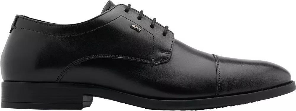 Black Leather Derby Shoes, , large image number 1