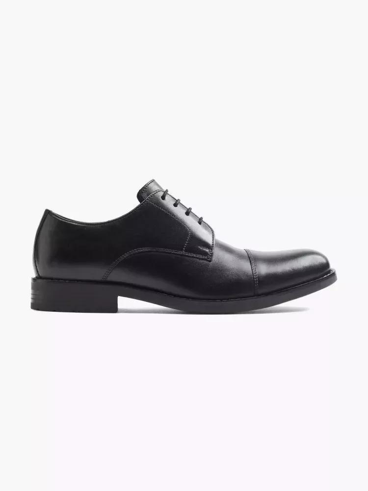 Black Leather Formal Lace-Ups Shoes, , large image number 0