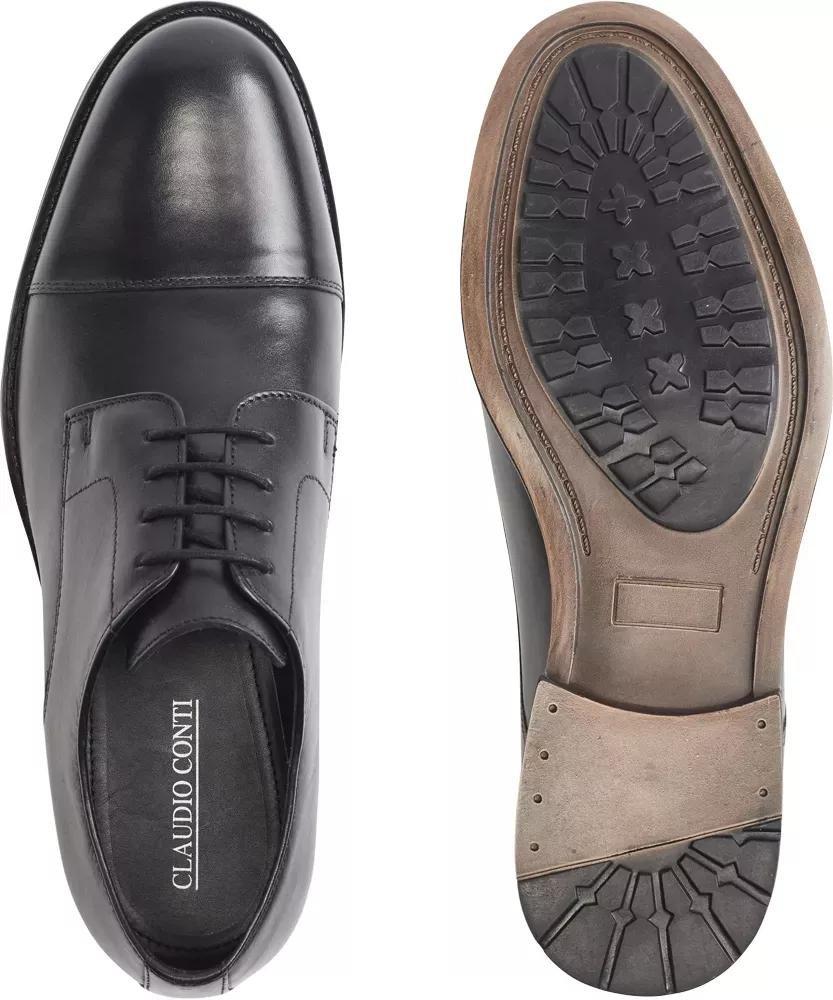 Black Leather Formal Lace-Ups Shoes, , large image number 4