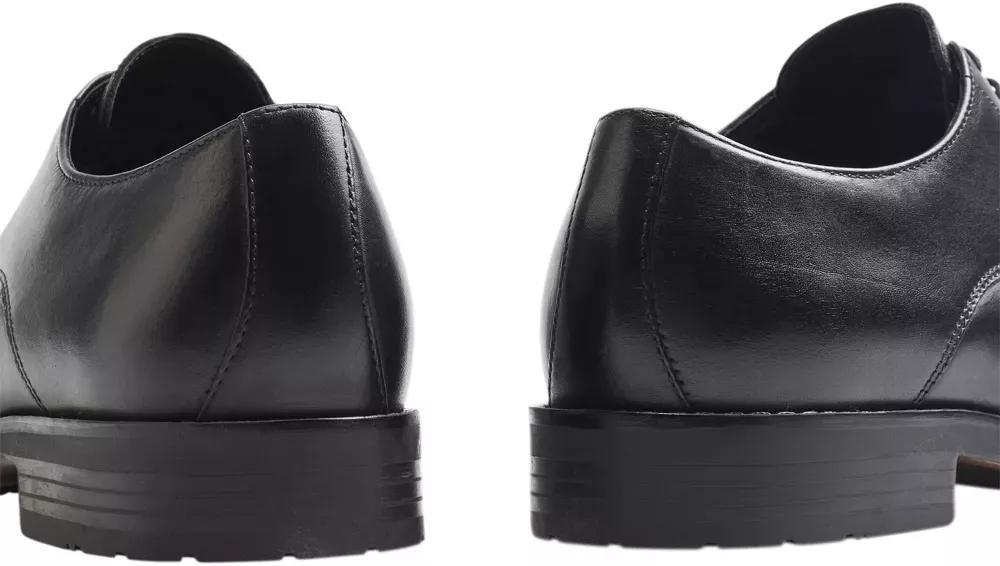 Black Leather Formal Lace-Ups Shoes, , large image number 5