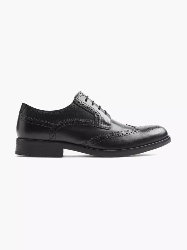 Black Leather Shoes, , large image number 0