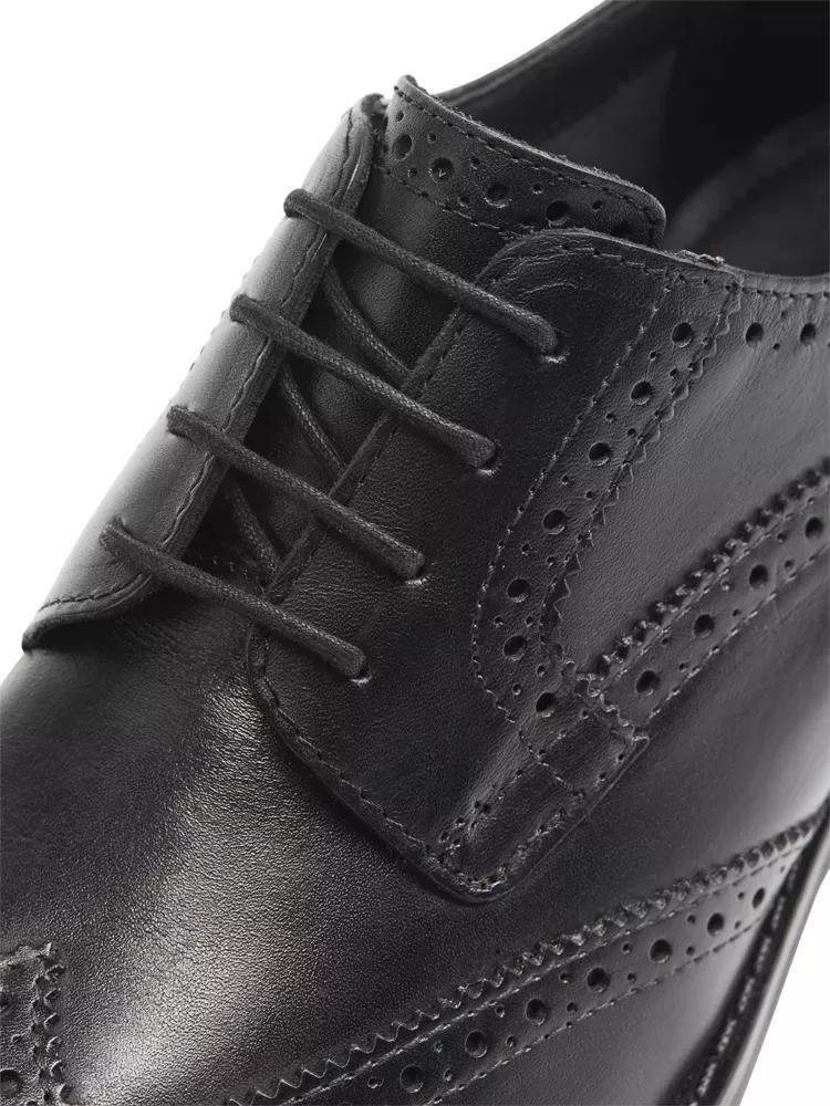 Black Leather Shoes, , large image number 4