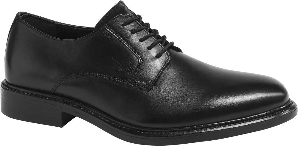 Black Leather Formal Lace-Ups Derby Shoes, , large image number 1