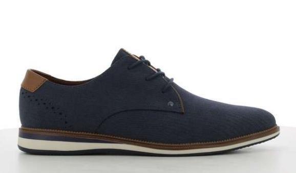 Blue Perforated Derby, , medium