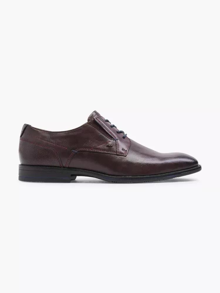 Burgundy Brogue Lace-Ups Shoes, , large image number 0