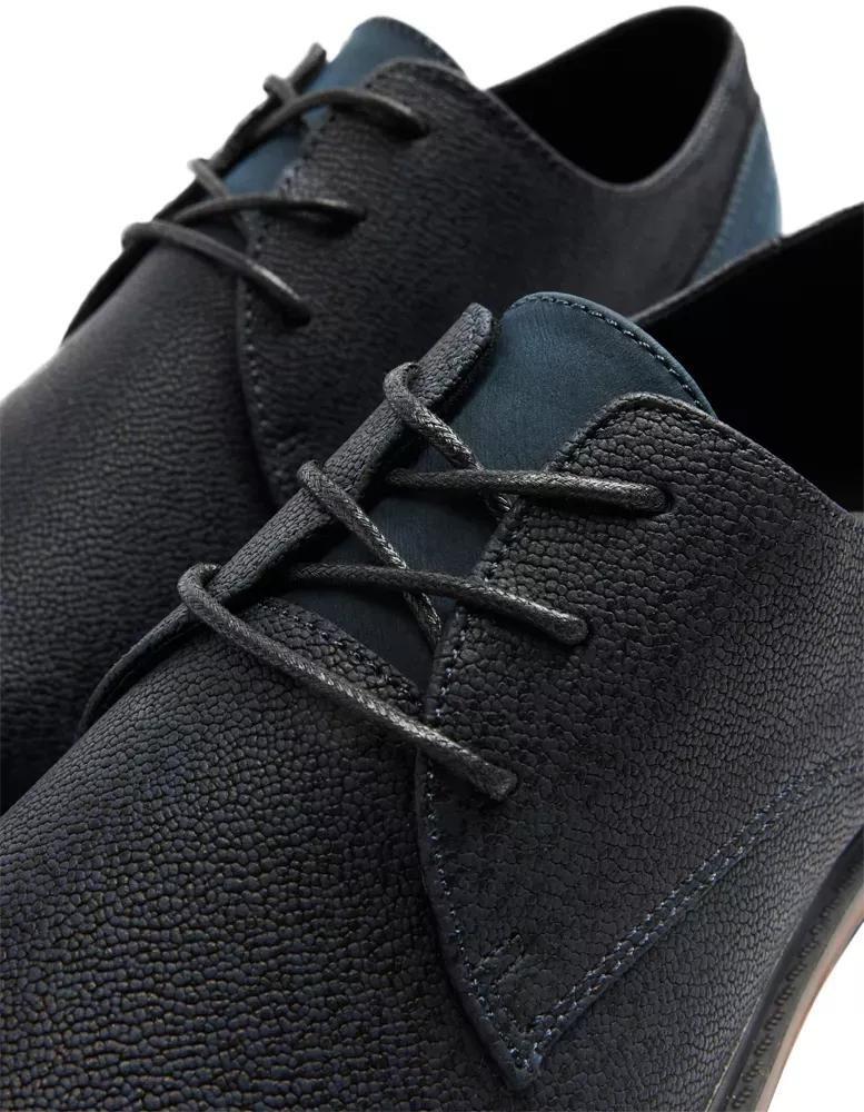 Grey Suede Formal Brogue Shoes, , large image number 6