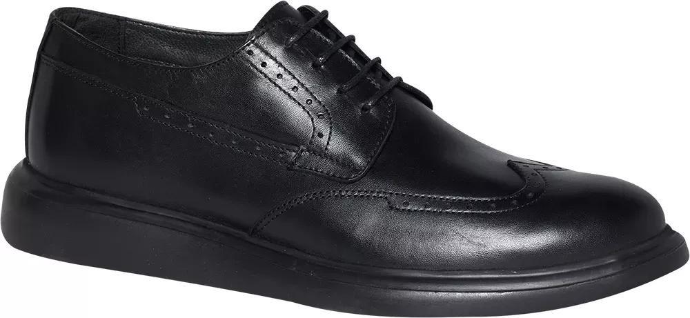 Black Leather Formal Lace-Ups Shoes, , large image number 0
