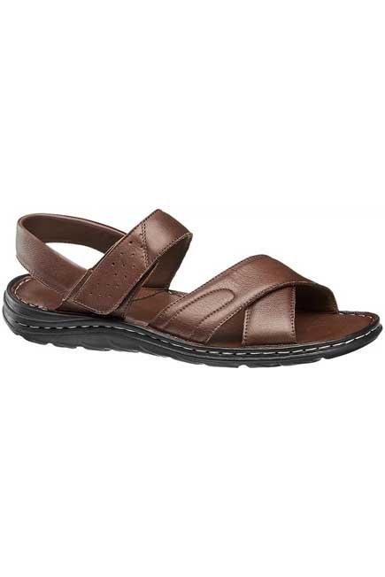 Brown Criss Cross Sandals, , large image number 0
