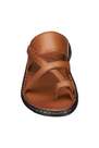 AM SHOE - Brown Strappy Slide Sandals, Men